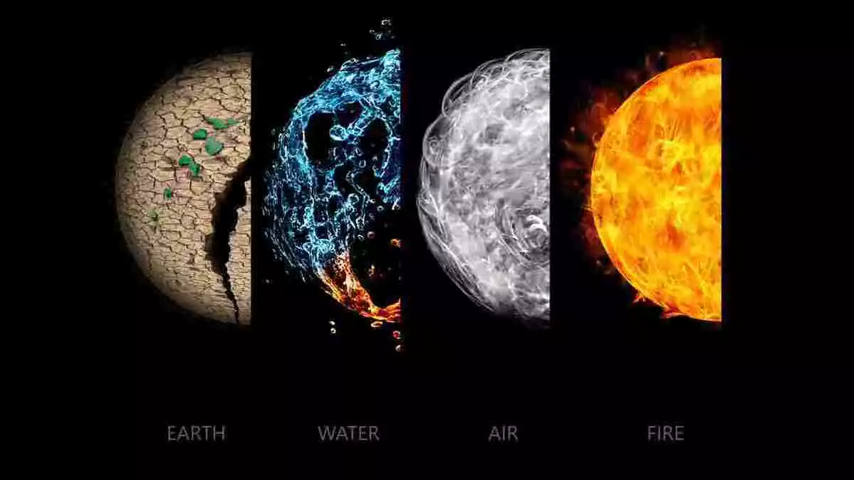 Earth, water, air and fire
