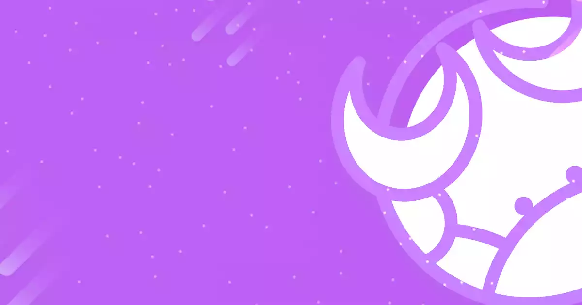 The Cancer sign with a purple background