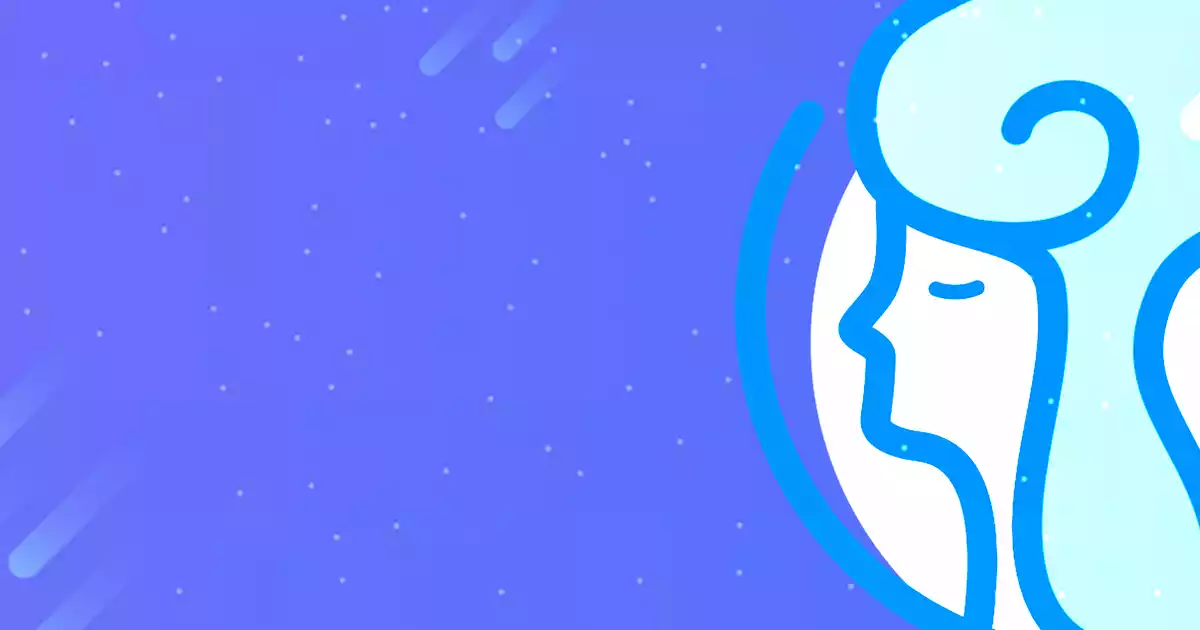 The Gemini sign with a blue background