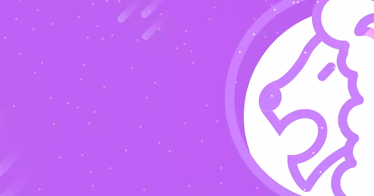 The Leo sign with a purple background