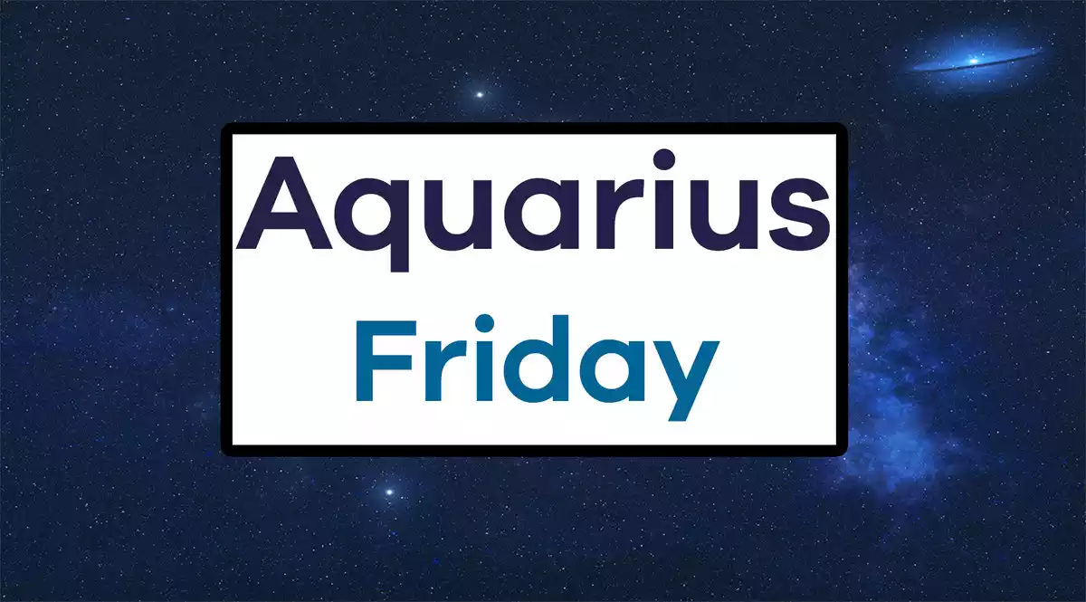 Aquarius Friday on a sky background