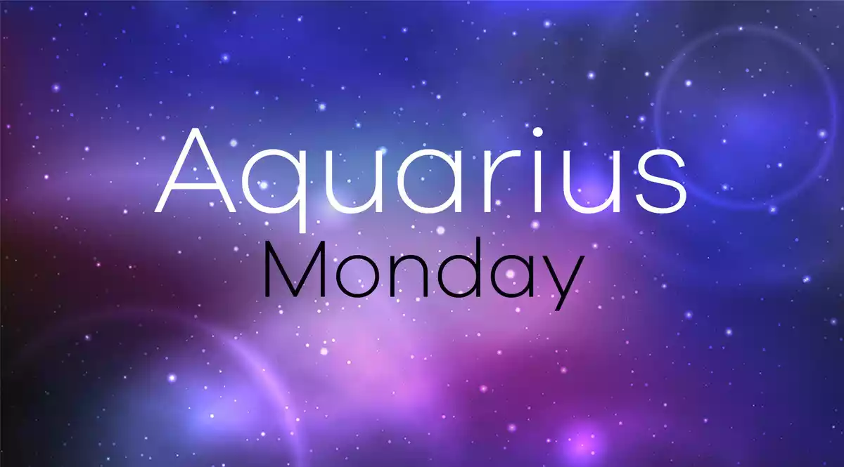 Aquarius Horoscope for Monday on a universe background