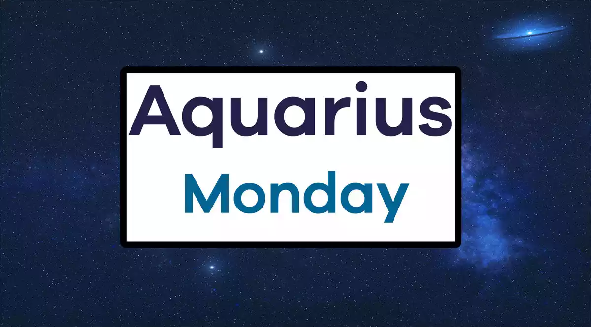 Aquarius Monday on a sky background