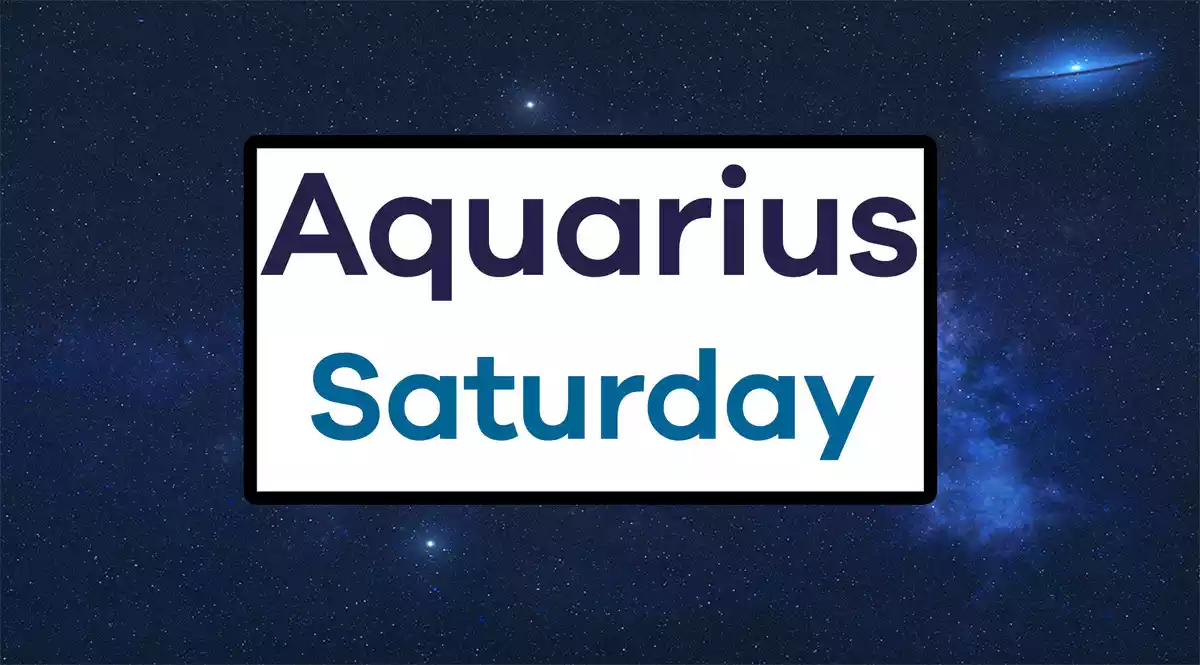 Aquarius Saturday on a sky background