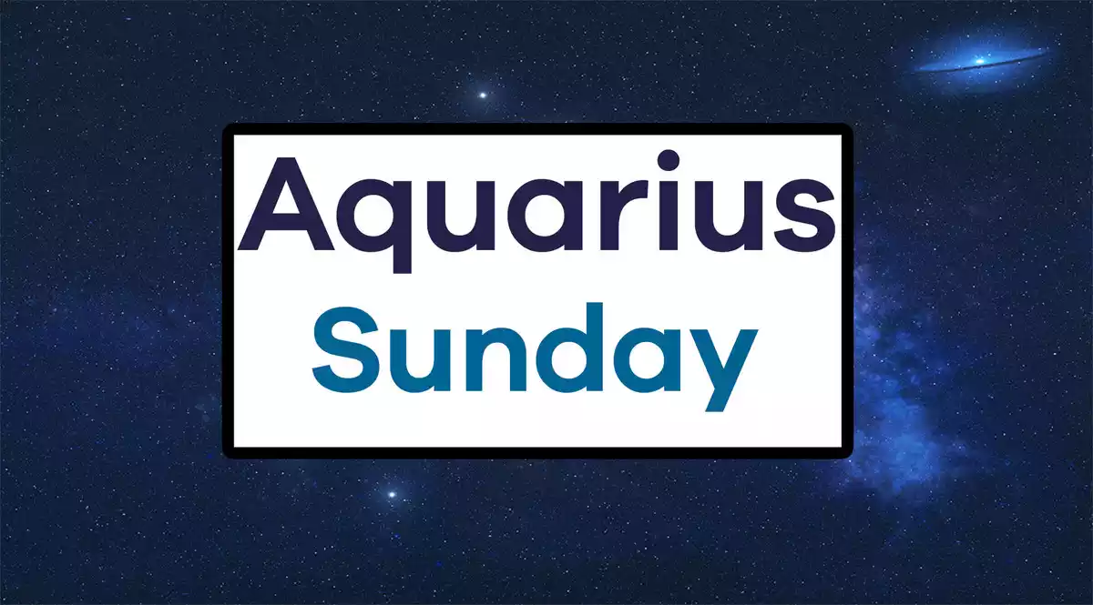 Aquarius Sunday on a sky background