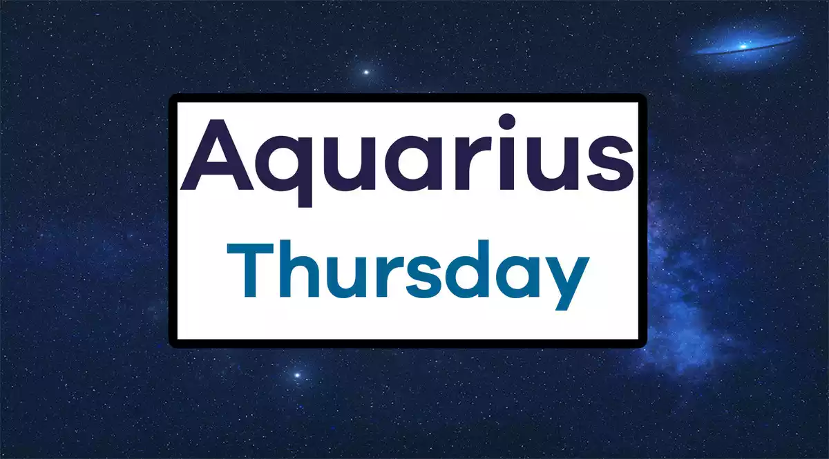 Aquarius Thursday on a sky background