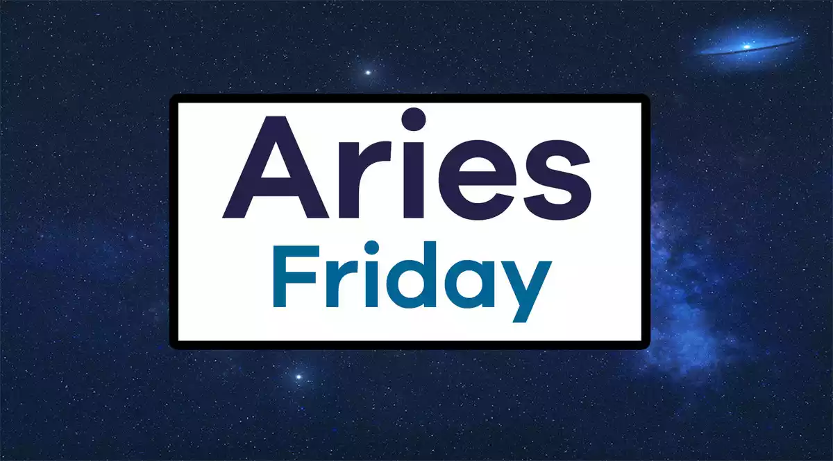 Aries Friday on a sky background