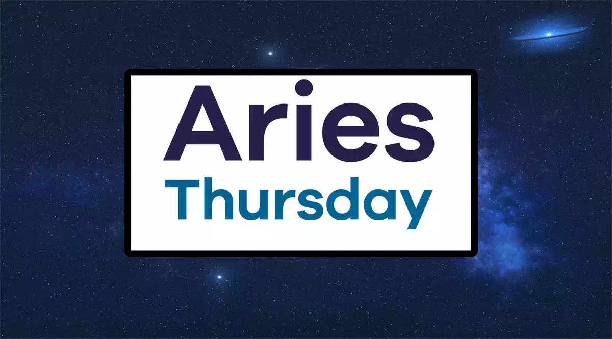 Aries Thursday on a sky background