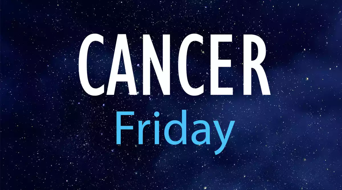Cancer Friday on a night sky background