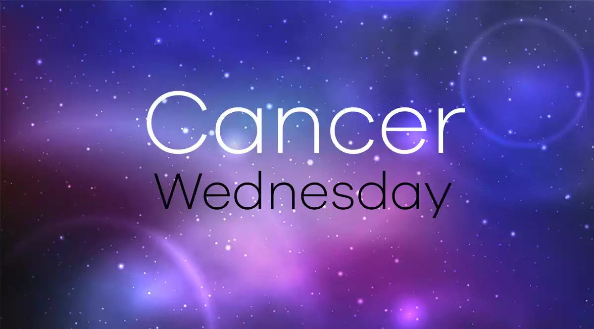 Cancer Horoscope for Wednesday on a universe background