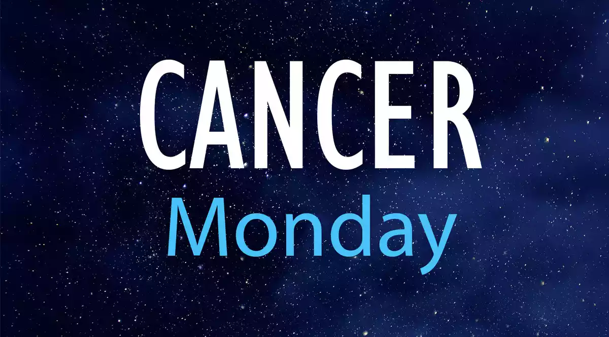 Cancer Monday on a night sky background