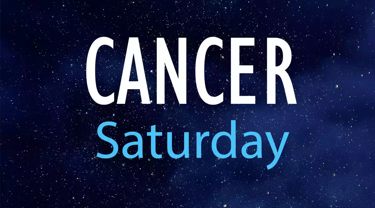 Cancer Saturday on a night sky background