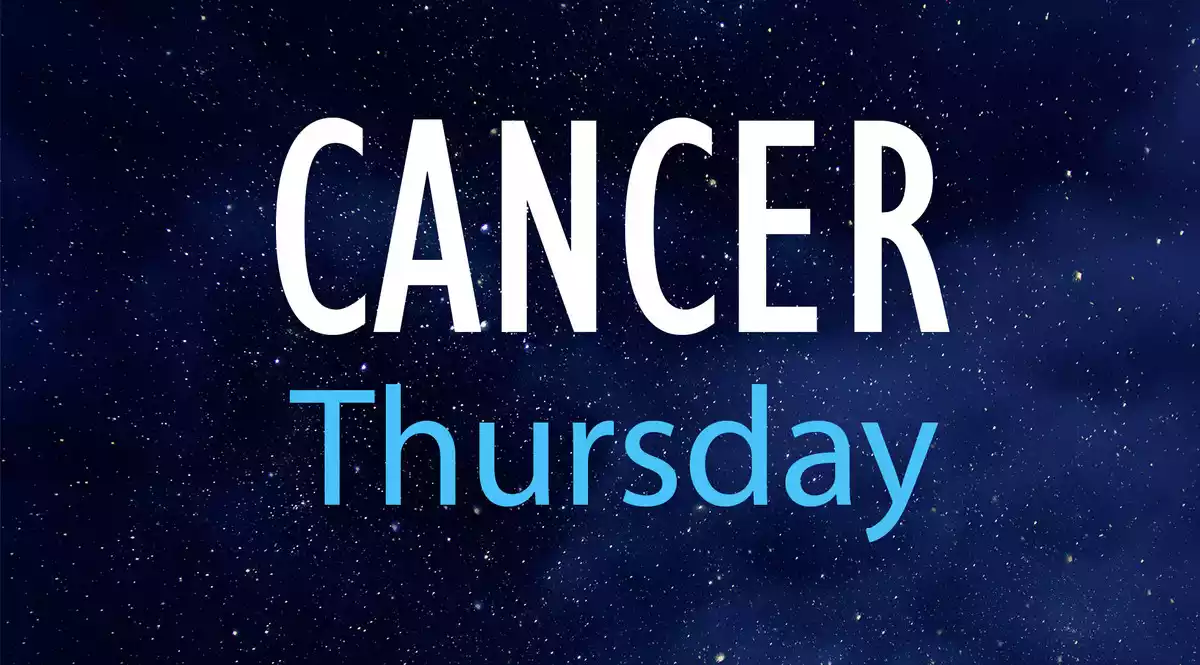Cancer Thursday on a night sky background