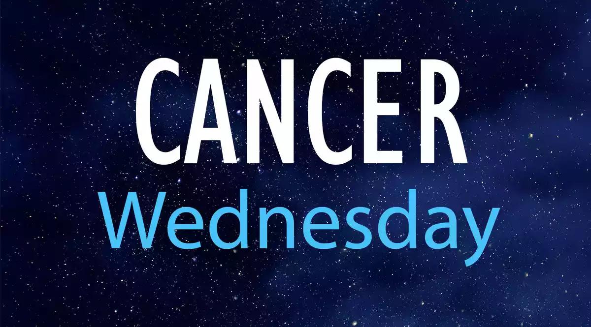 Cancer Wednesday on a night sky background
