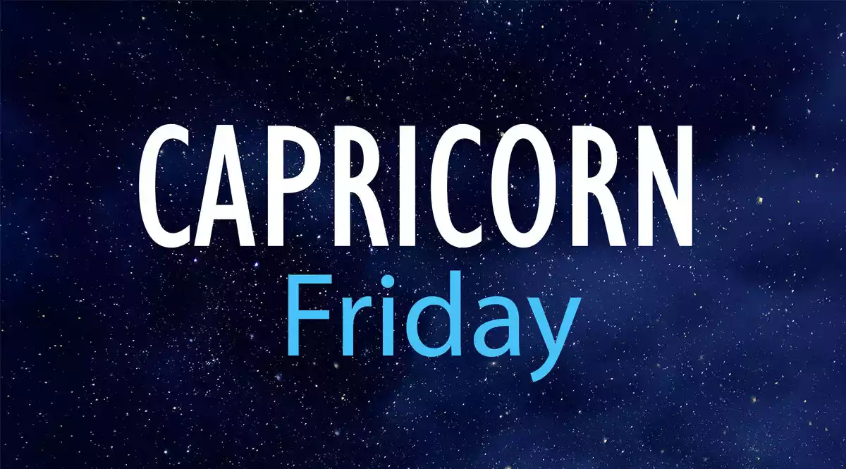 Capricorn Friday on a night sky background