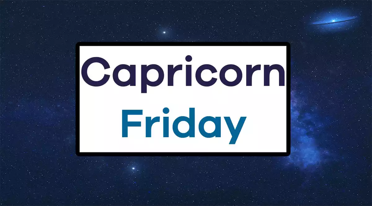 Capricorn Friday on a sky background