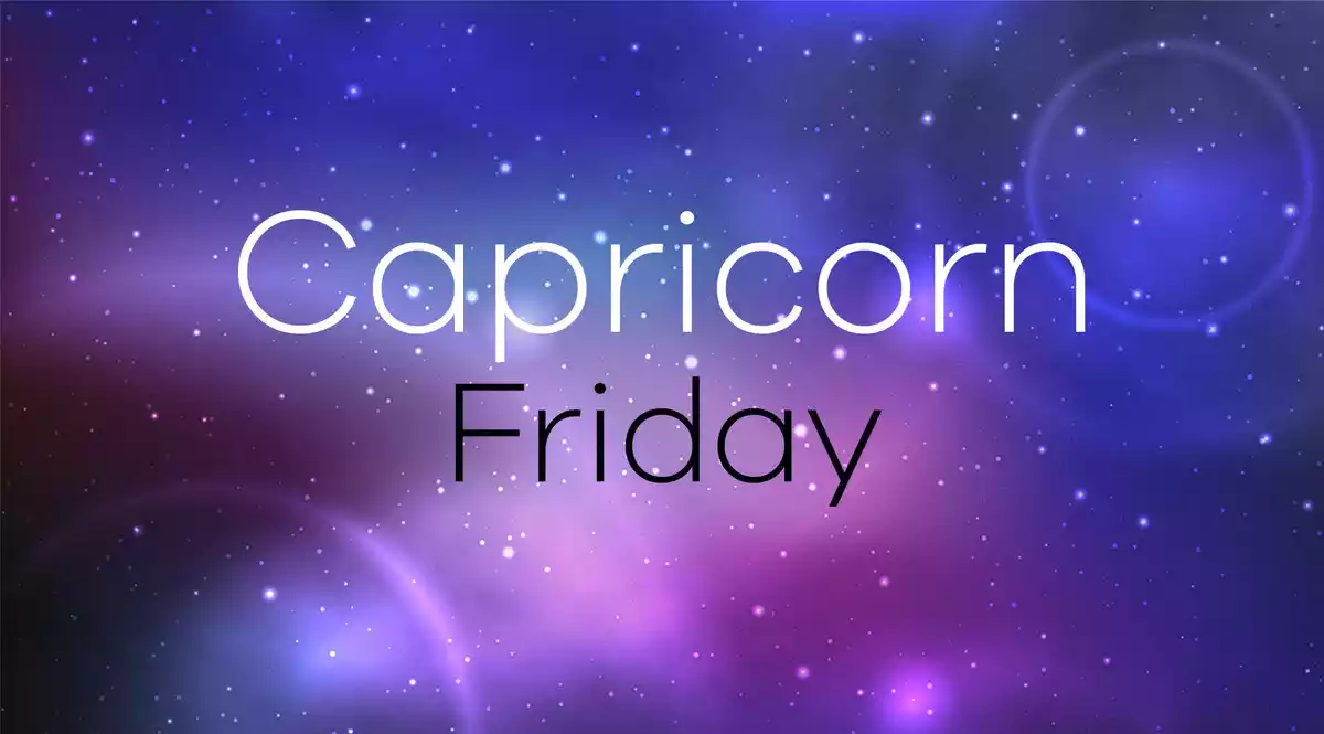 Capricorn Horoscope for Friday on a universe background