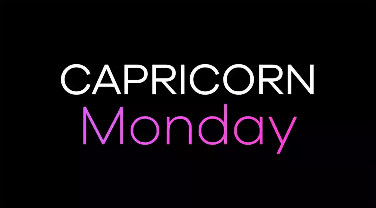 Capricorn Monday on a black background