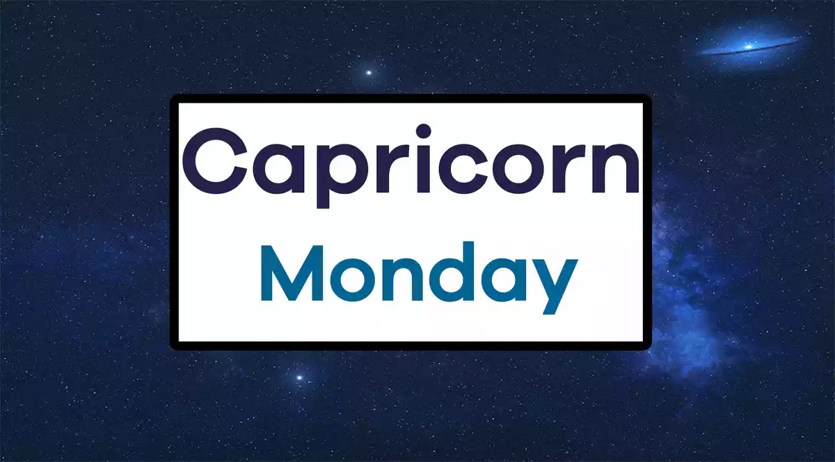Capricorn Monday on a sky background
