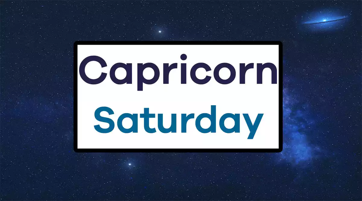 Capricorn Saturday on a sky background