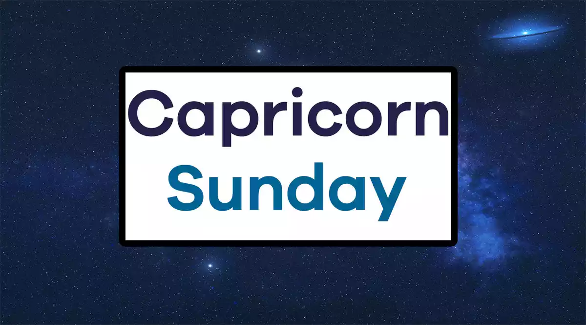 Capricorn Sunday on a sky background