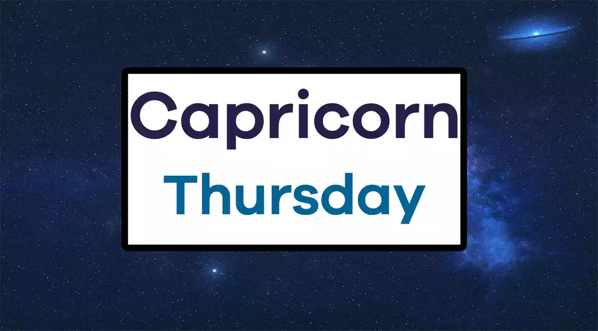 Capricorn Thursday on a sky background