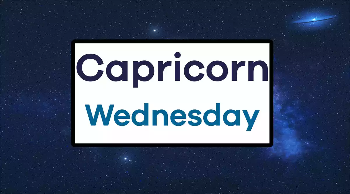 Capricorn Wednesday on a sky background
