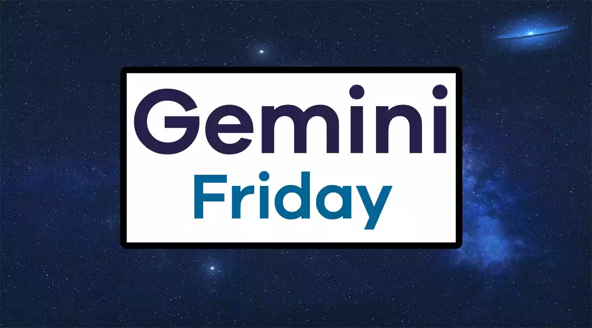 Gemini Friday on a sky background