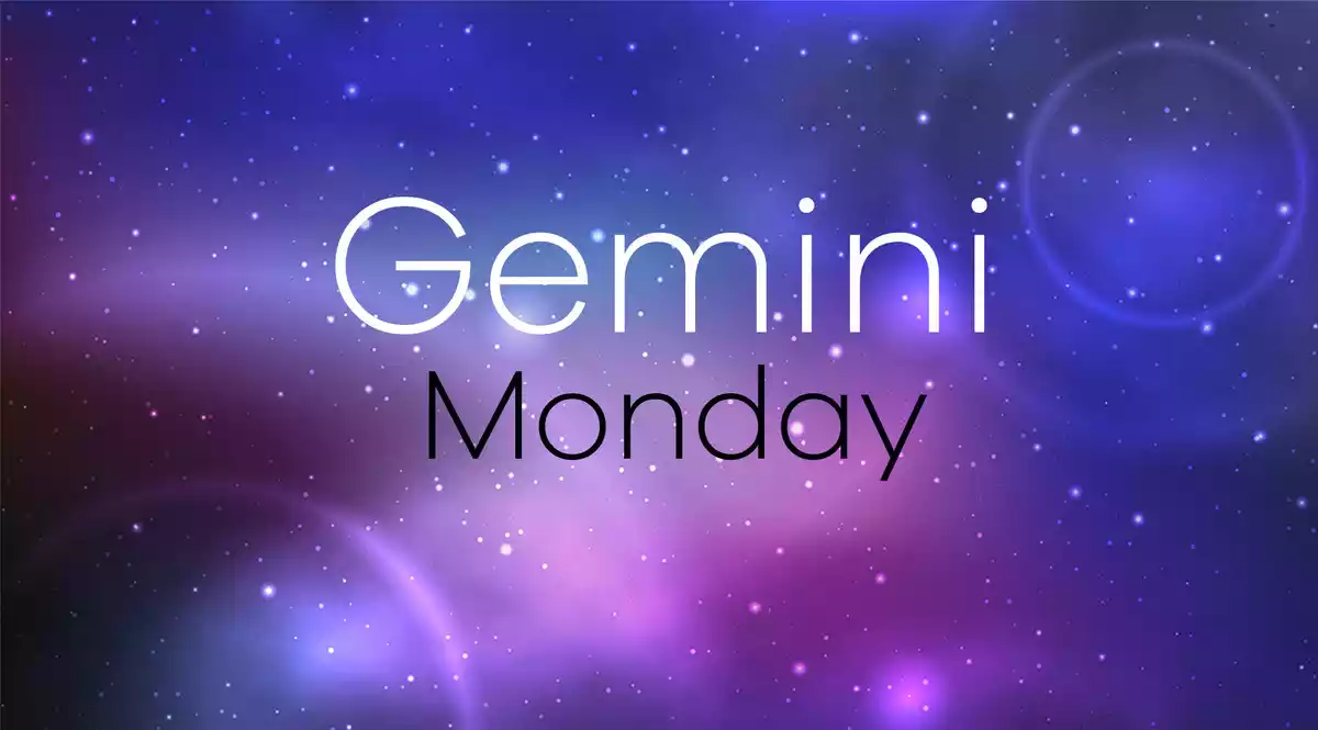 Gemini Horoscope for Monday on a universe background