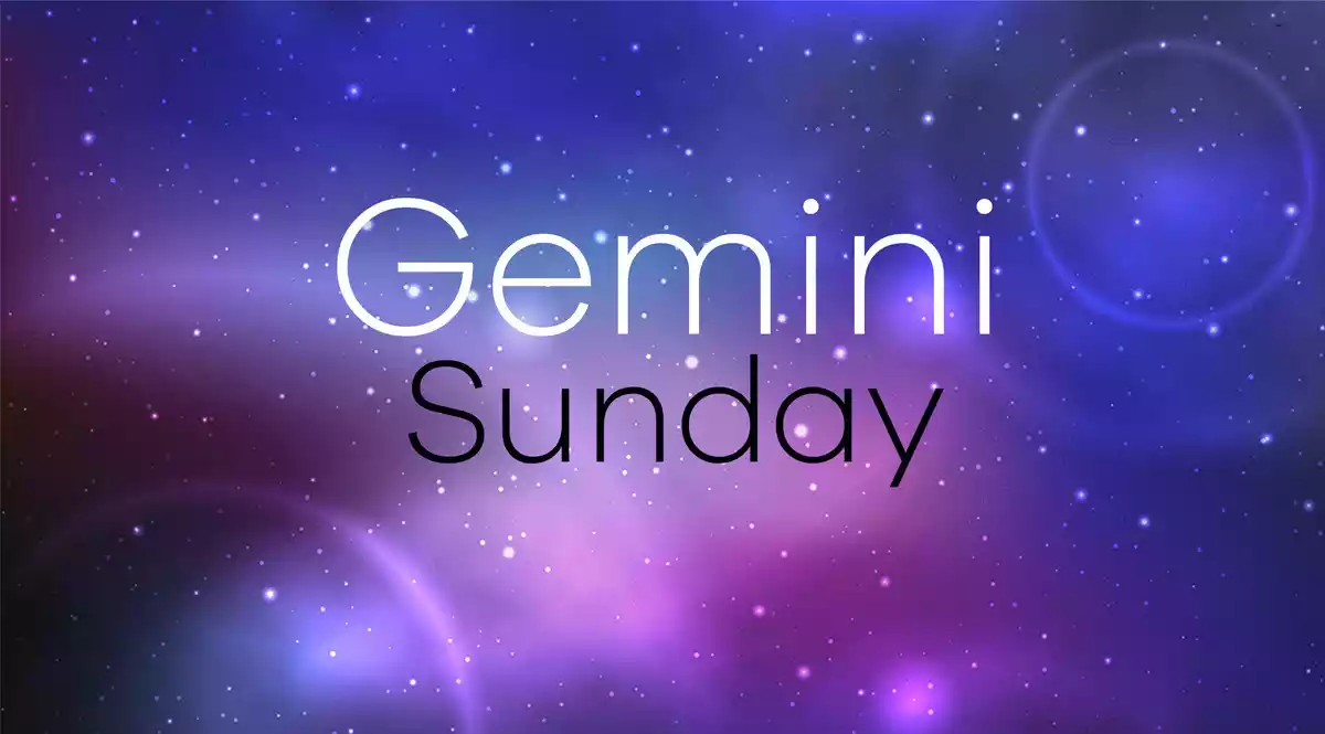 Gemini Horoscope for Sunday on a universe background
