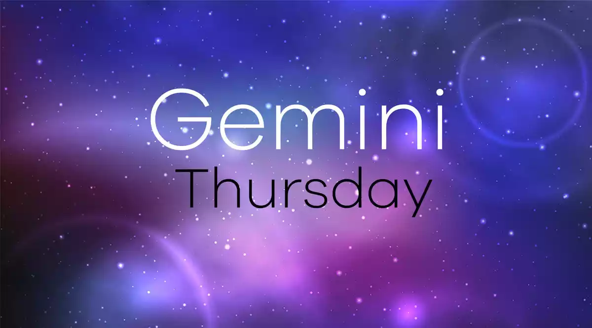 Gemini Horoscope for Thursday on a universe background