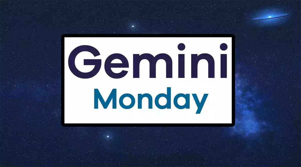 Gemini Monday on a sky background