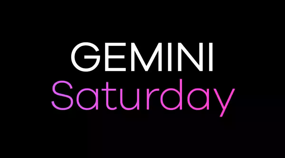 Gemini Saturday on a black background
