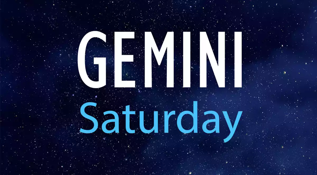 Gemini Saturday on a night sky background