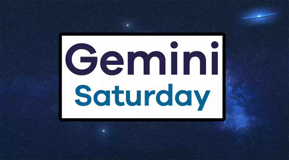 Gemini Saturday on a sky background