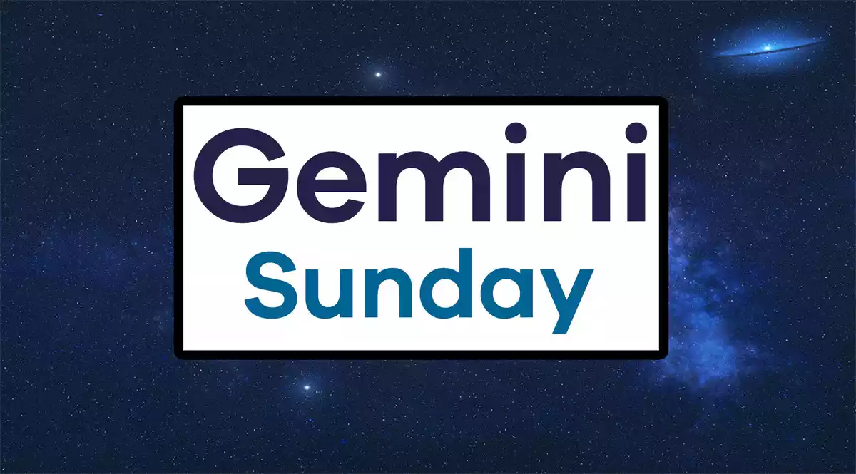 Gemini Sunday on a sky background