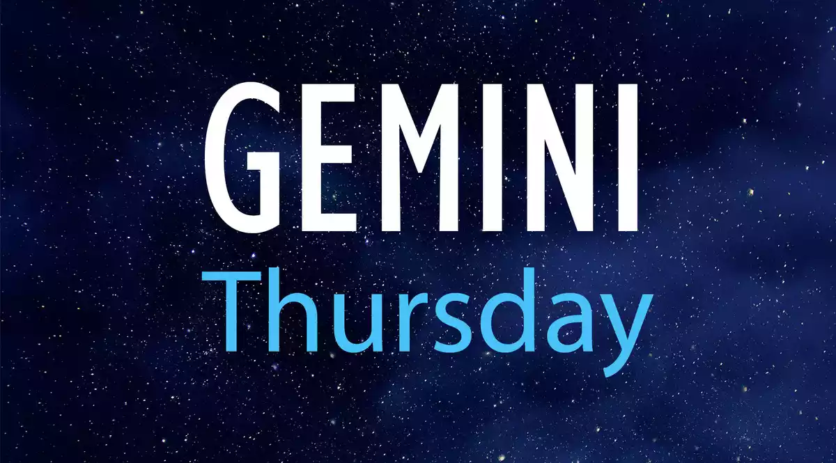 Gemini Thursday on a night sky background