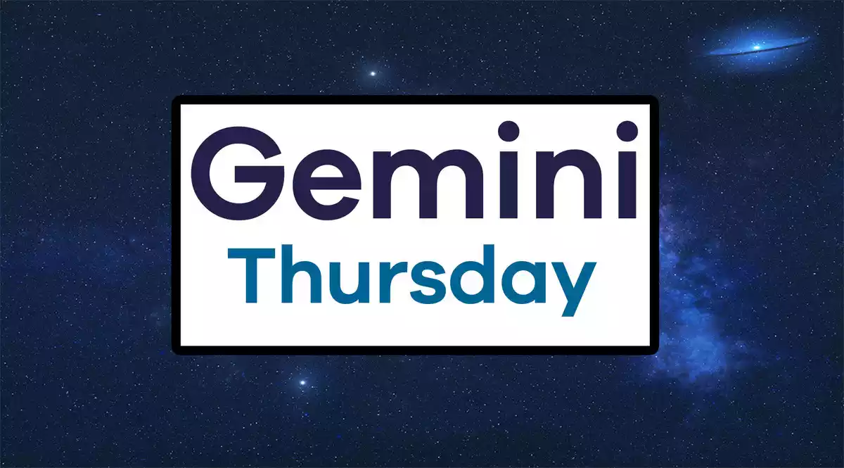 Gemini Thursday on a sky background