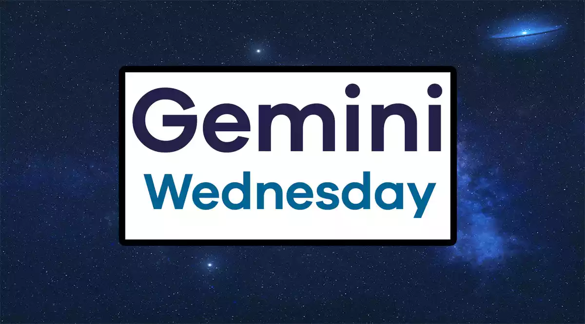 Gemini Wednesday on a sky background