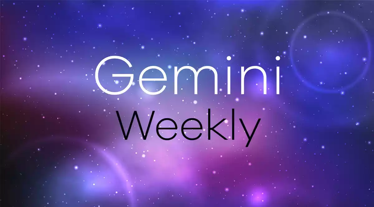 Gemini Weekly Horoscope on a universe background