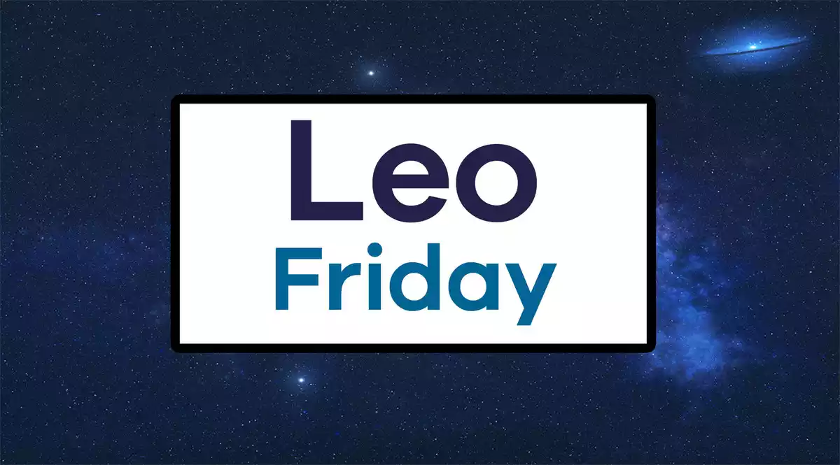 Leo Friday on a sky background