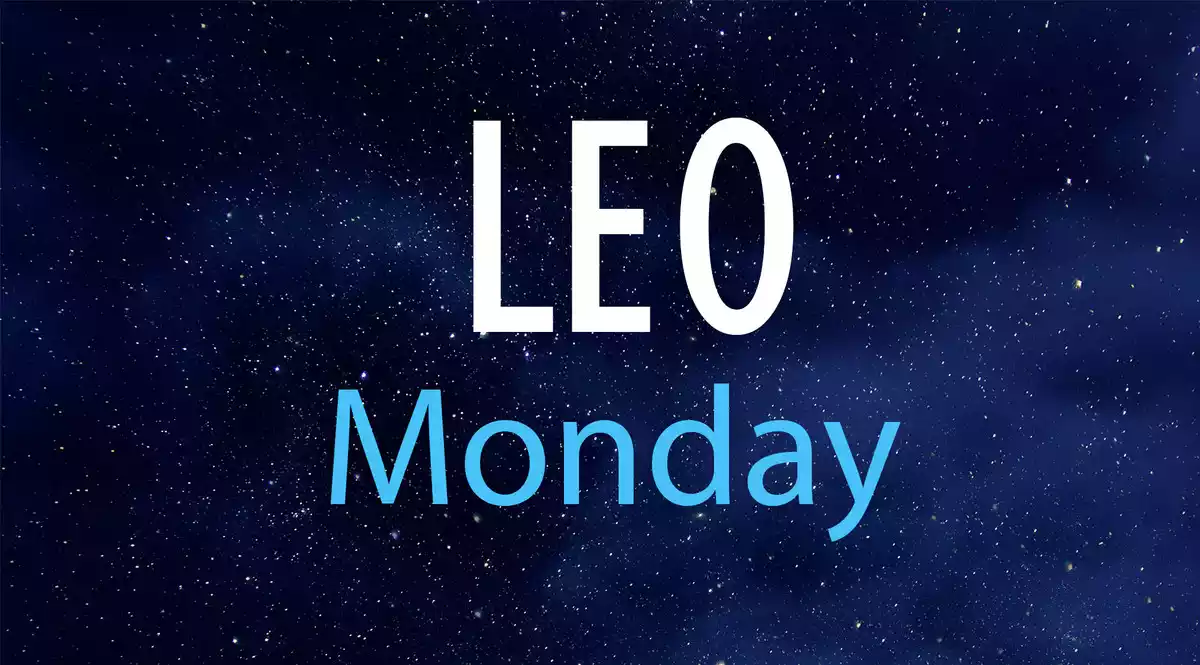 Leo Monday on a night sky background