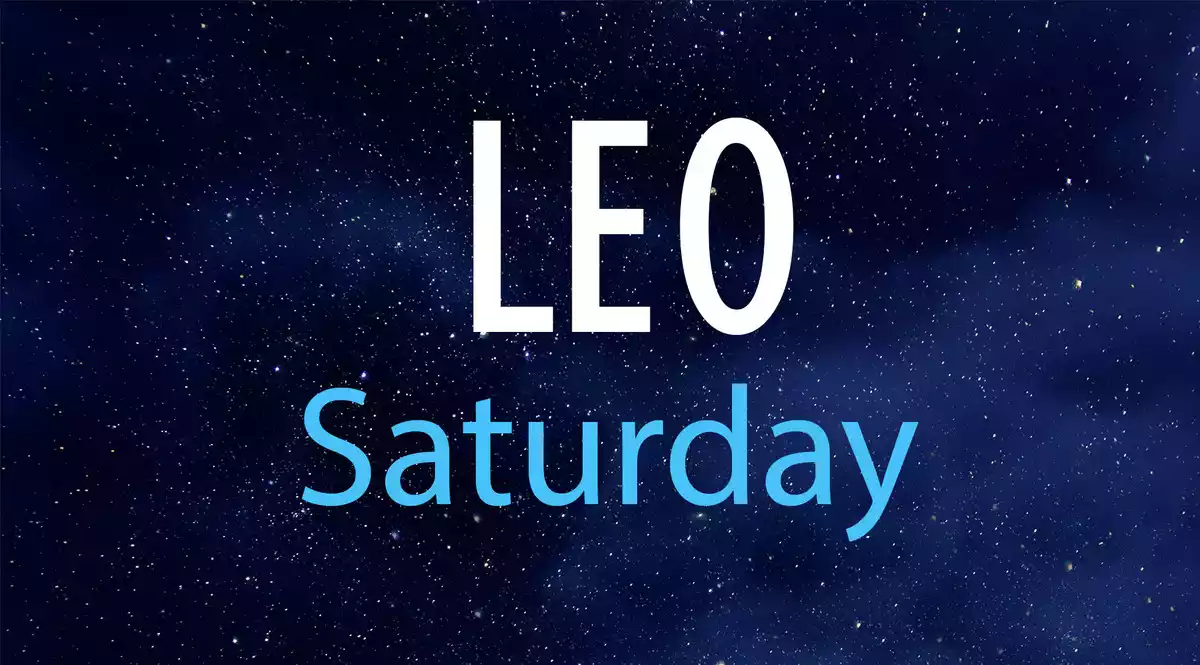 Leo Saturday on a night sky background