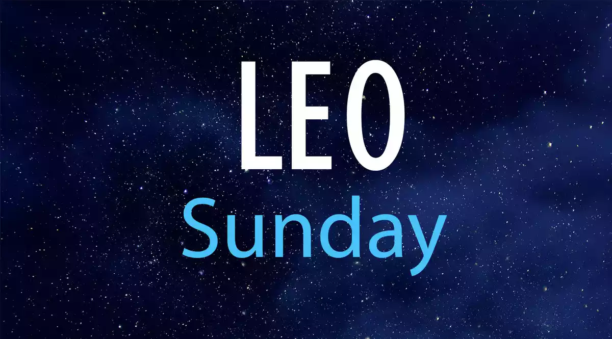 Leo Sunday on a night sky background
