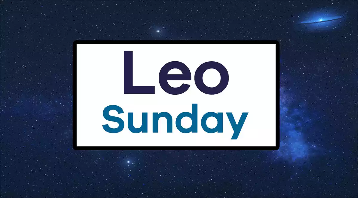 Leo Sunday on a sky background