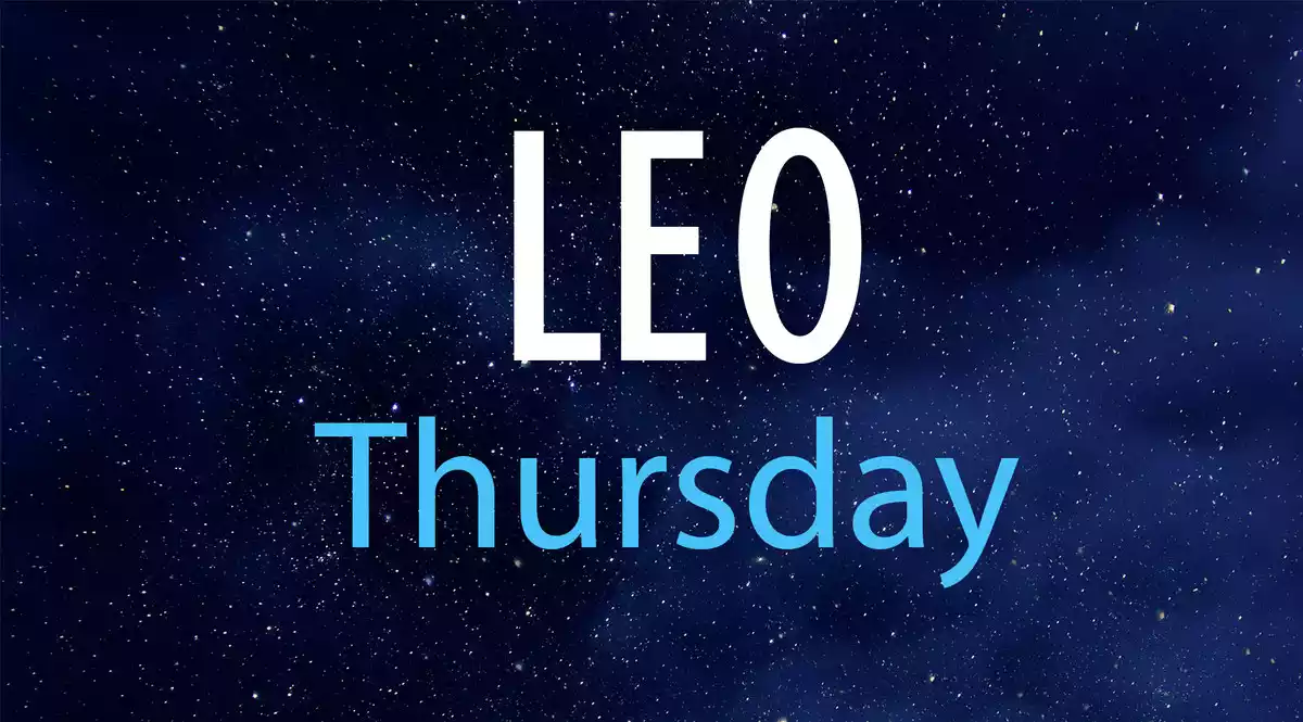 Leo Thursday on a night sky background