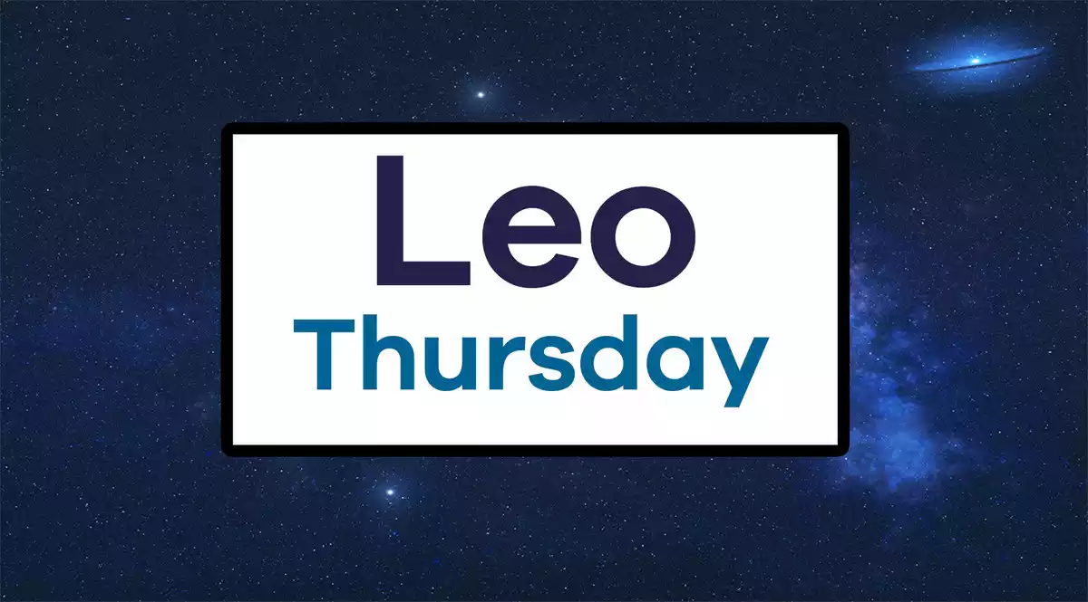 Leo Thursday on a sky background