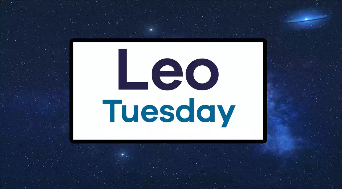 Leo Tuesday on a sky background