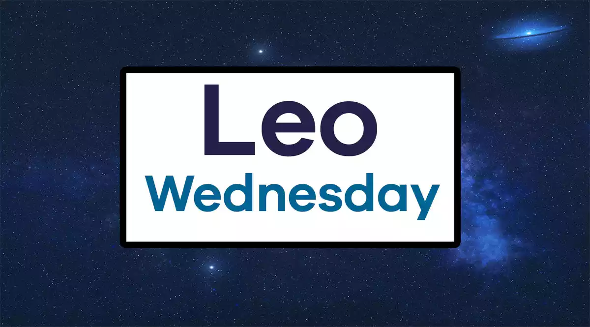 Leo Wednesday on a sky background