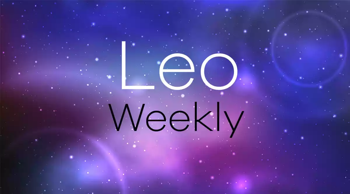 Leo Weekly Horoscope on a universe background